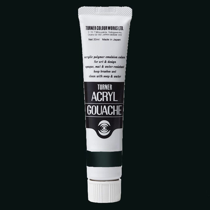 Turner Acryl Gouache Lamp Black 20ml
