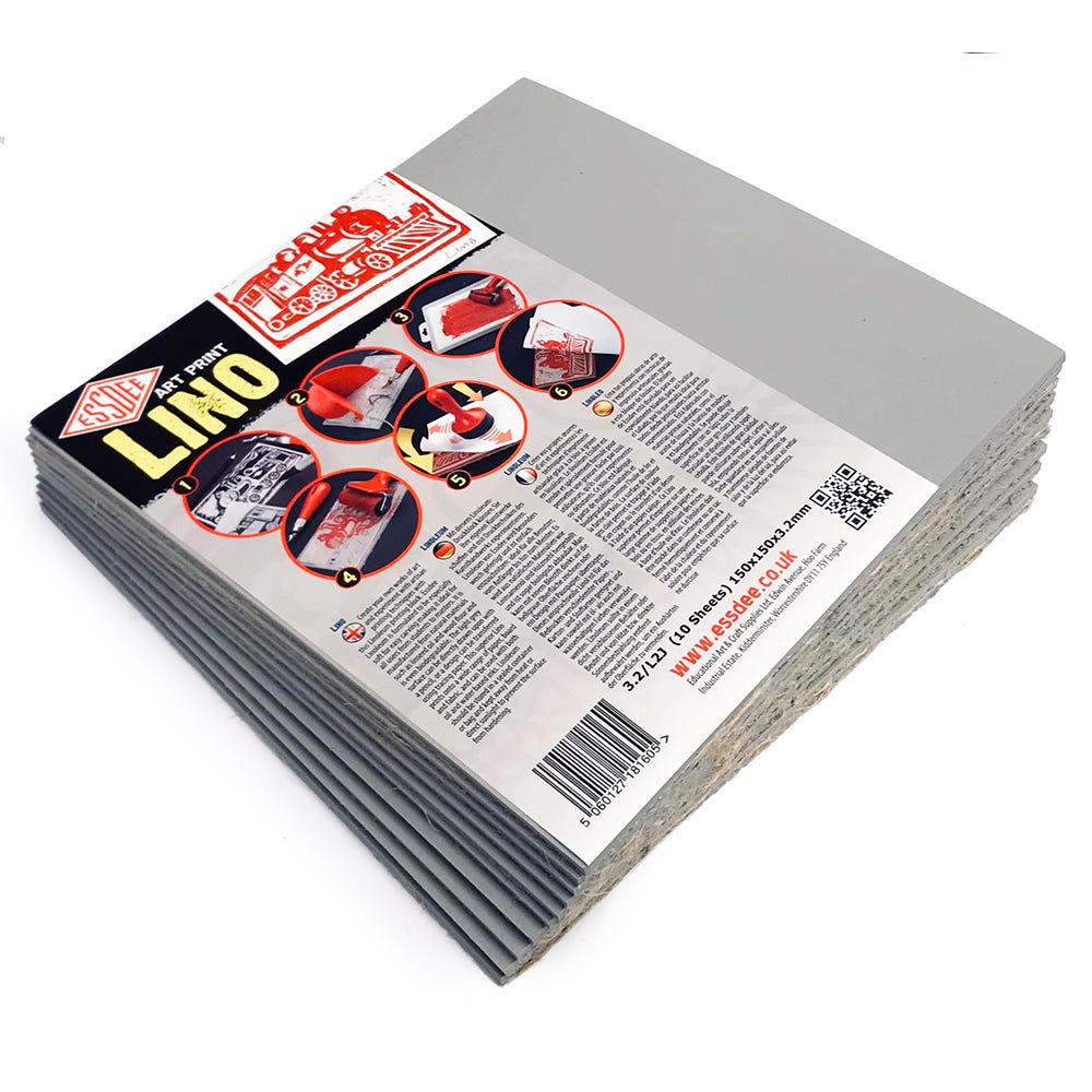 Linoleum 3.2mm 200x200mm grå 10st