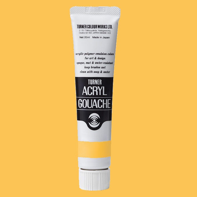 Turner Acryl Gouache Maize Yellow 20ml