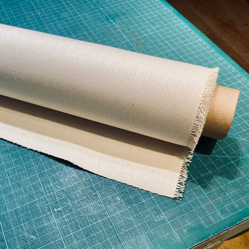 Bomullsduk ogrunderad 160cm 340g/m2 rulle 10m