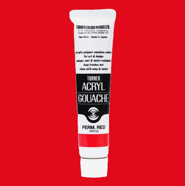 Turner Acryl Gouache Permanent Red 20ml