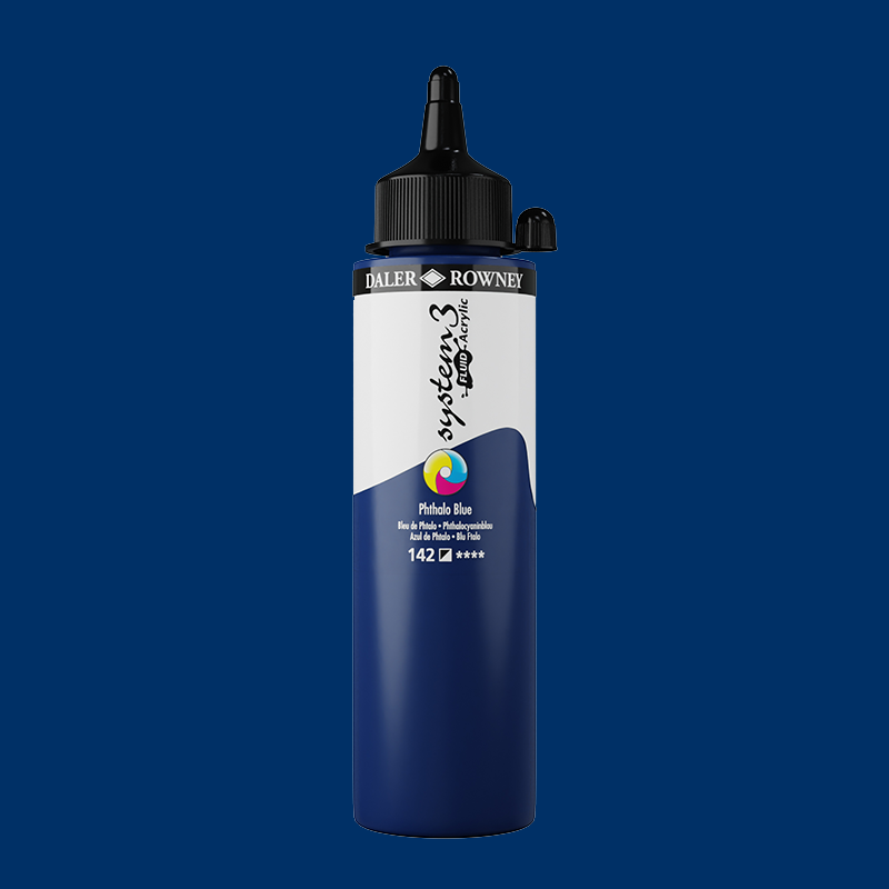 System3 Fluid Acrylic 250ml Phthalo Blue