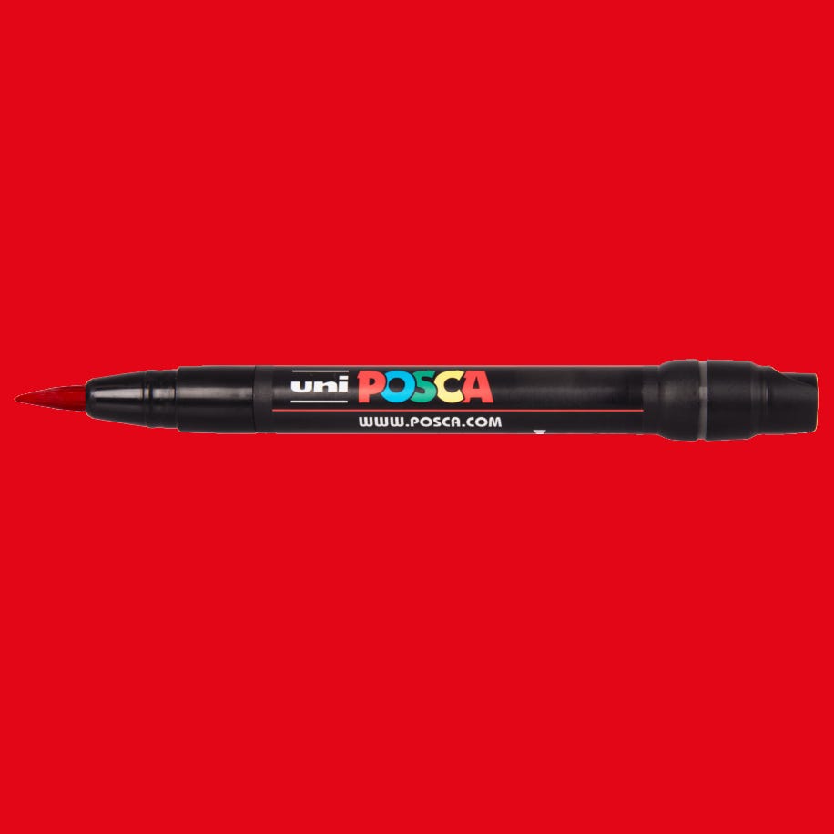 POSCA marker F350 brush Red