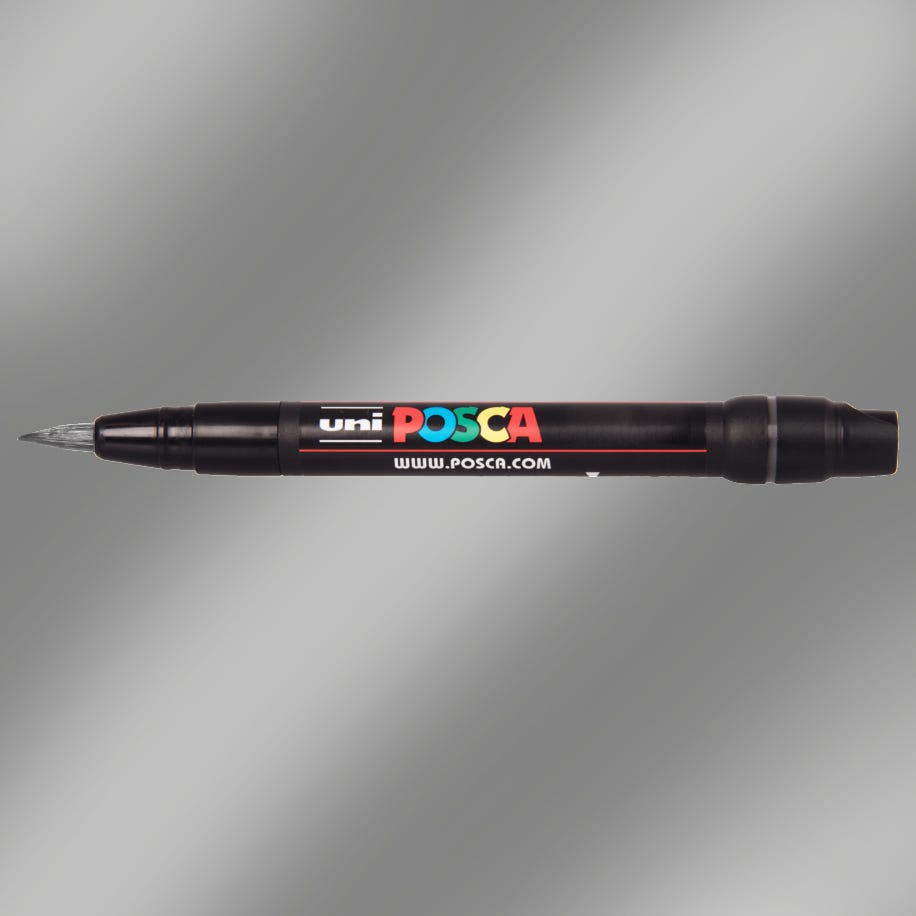 POSCA marker F350 brush Silver