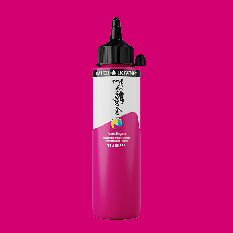 System3 Fluid Acrylic 250ml Process Magenta