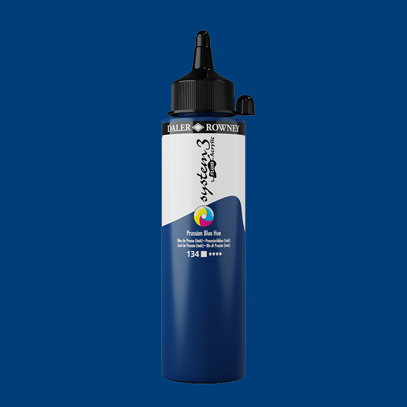 System3 Fluid Acrylic 250ml Prussian Blue Hue
