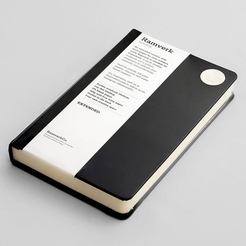 Ramverk Extended Portrait skissbok 13x21cm 165g 192sidor