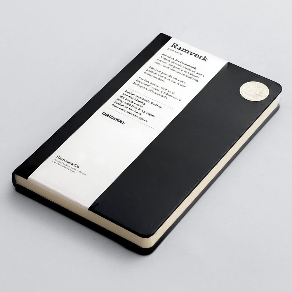 Ramverk Original Portrait skissbok 13x21cm 165g 128sidor