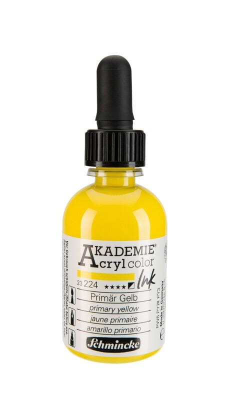AKADEMIE®Acryl ink Primary yellow 50ml