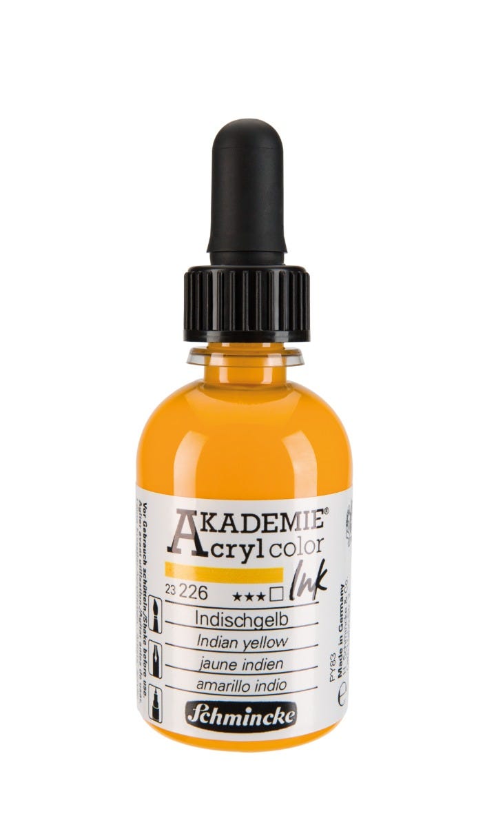 AKADEMIE®Acryl ink Indian yellow 50ml