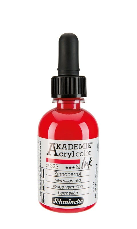 AKADEMIE®Acryl ink Vermilion red 50ml