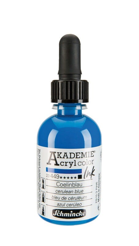 AKADEMIE®Acryl ink Cerulean blue 50ml