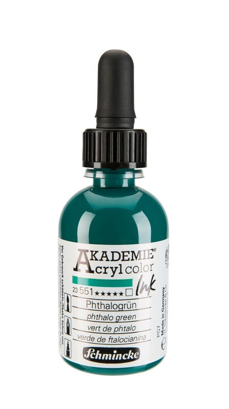 AKADEMIE®Acryl ink Phthalo green 50ml