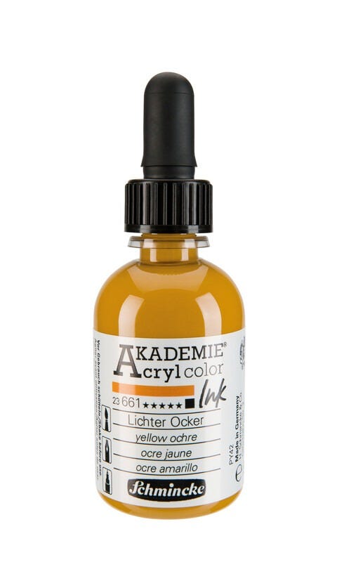 AKADEMIE®Acryl ink Yellow ochre 50ml
