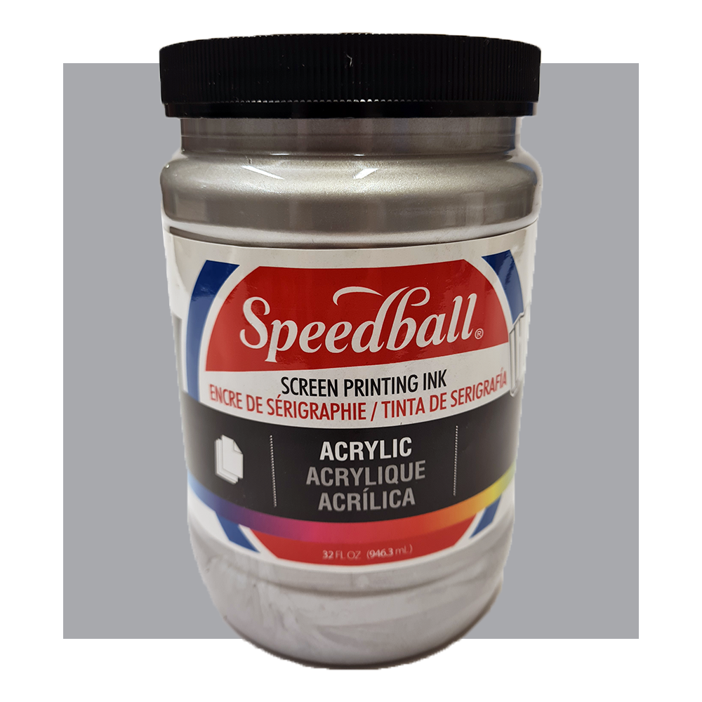 Acrylic Screentrycksfärg Speedball Silver 946ml