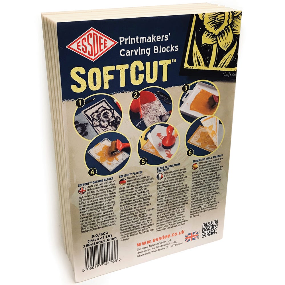 Softcut tryckplatta 3mm  150x200mm 10st