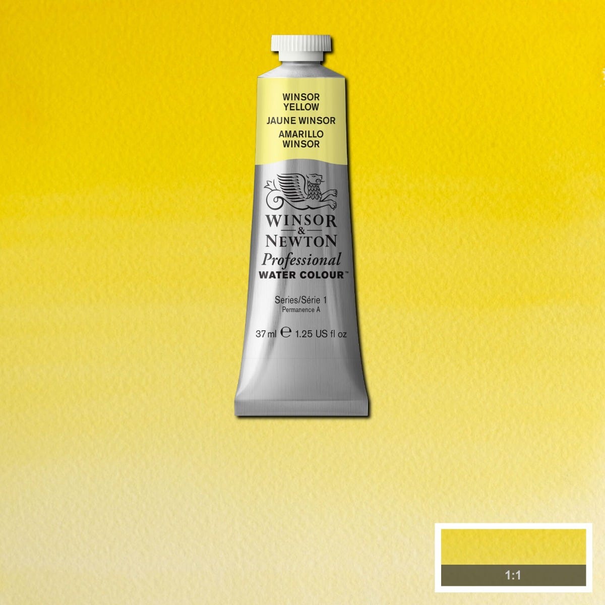 WN Winsor Yellow 37ml akvarelltub