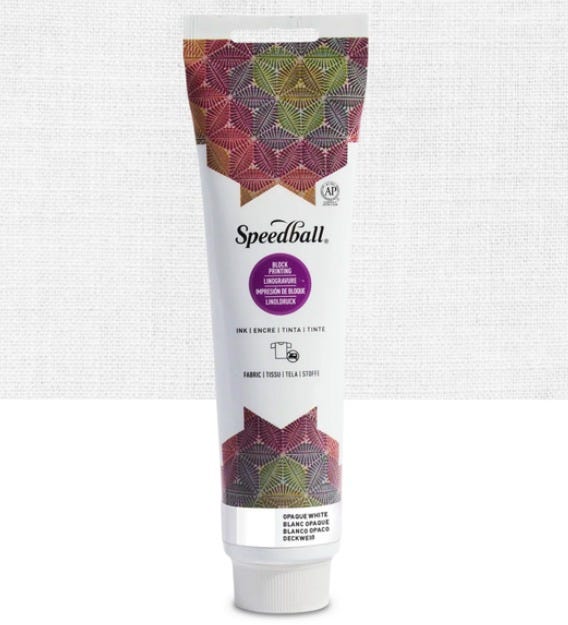 Linofärg textil Speedball  Opaque White 148ml