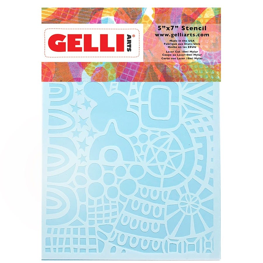 Schablon Gelli Arts "Wonderland" 12.7x17.8cm